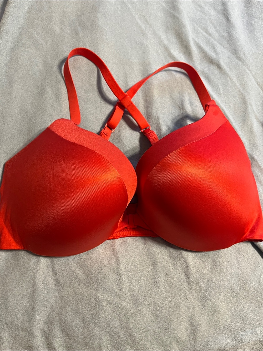 Victoria's Secret Red Smooth Racerback front closure Bra 36D